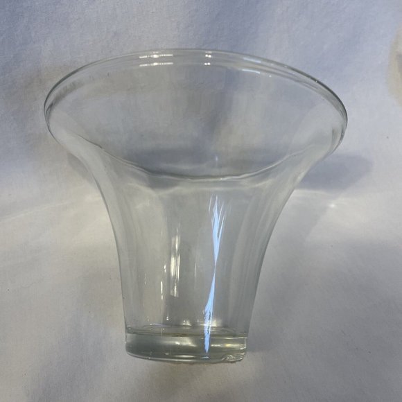 Indiana Glass Scroll Candle Holder Set. Crystal Glass With Metal Gold Support 6" - Picture 9 of 9